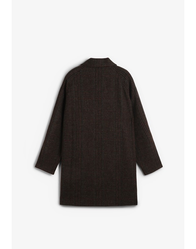 스칼퍼스 바버 체크 울 남성 싱글 코트 78881 DARK BROWN 초콜릿 착용컷