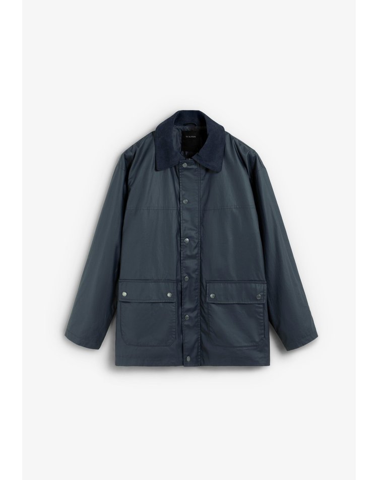 [해외] [스칼퍼스] 스캘퍼스 왁스 코팅 스냅버튼 자켓 60258 DARK NAVY