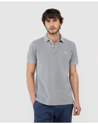 엘간소 레귤러핏 로고 반팔 폴로셔츠 1100s260109 GRIS