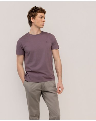 엘간소 가먼트다이 베이직 반팔 티셔츠 1100s260011 MORADO