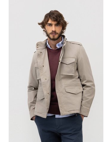 엘간소 퀼팅 안감 코튼 필드 자켓 8314174 BEIGE