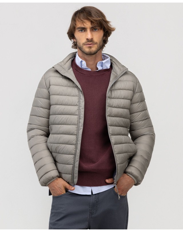 엘간소 엘간소 후드 경량 패딩 자켓 1040W260015-XXL MARRON 그레이 착용컷