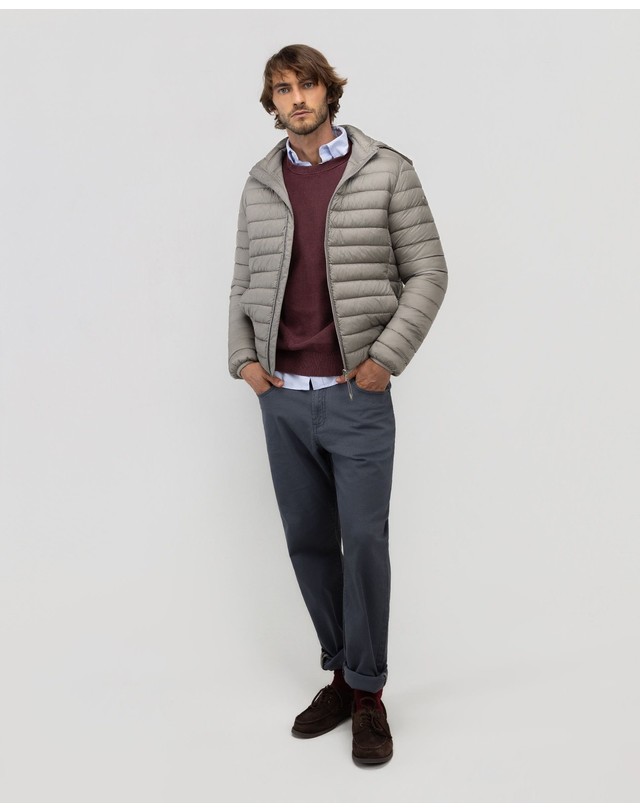 엘간소 엘간소 후드 경량 패딩 자켓 1040W260015-XXL MARRON 그레이 착용컷