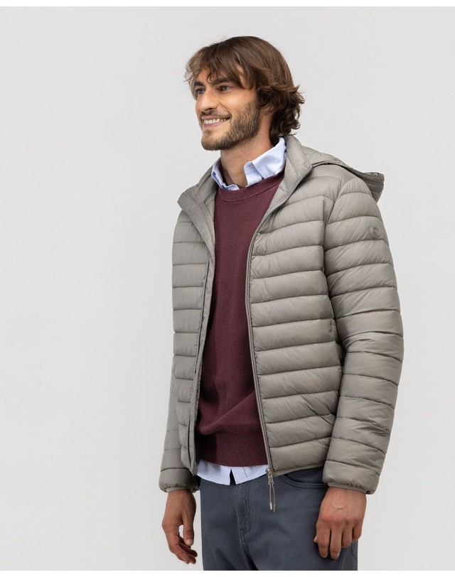 엘간소 엘간소 후드 경량 패딩 자켓 1040W260015-XXL MARRON 그레이 착용컷