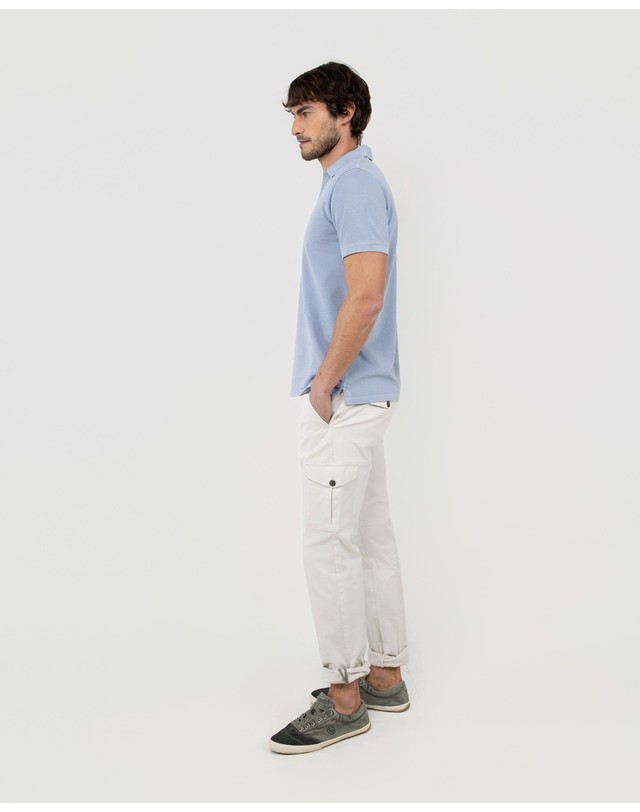 엘간소 엘간소 레귤러핏 로고 반팔 폴로셔츠 1100s260106 AZUL 블루 착용컷