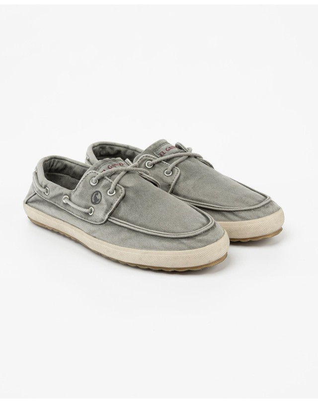 엘간소 엘간소 가먼트다이 캔버스 보트 슈즈 1120s260011 GRIS 그레이 착용컷