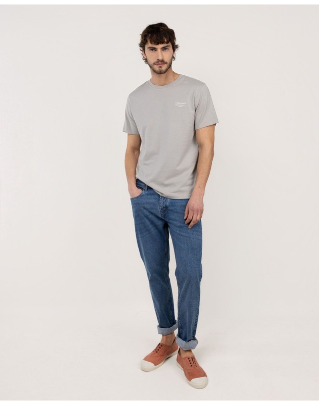 엘간소 엘간소 레귤러핏 그래픽 반팔 티셔츠 1100s260071 GRIS 그레이 착용컷