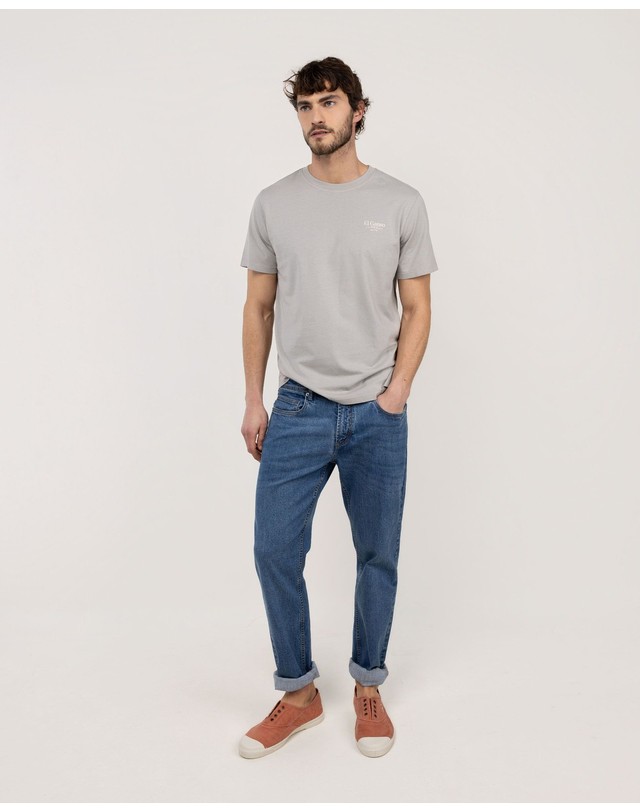 엘간소 엘간소 레귤러핏 그래픽 반팔 티셔츠 1100s260071 GRIS 그레이 착용컷