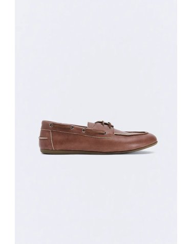 에세오에세 레더 레이스업 보트 슈즈 304732-1180 BROWN