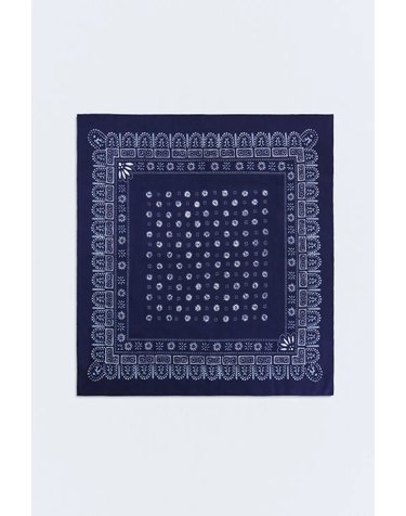 에세오에세 실크 반다나 스카프 304590-1180 NAVY
