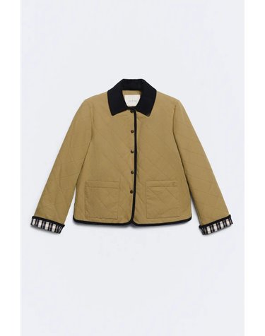 에세오에세 퀼팅 코듀로이 칼라 자켓 305078-1060 LIGHT KHAKI