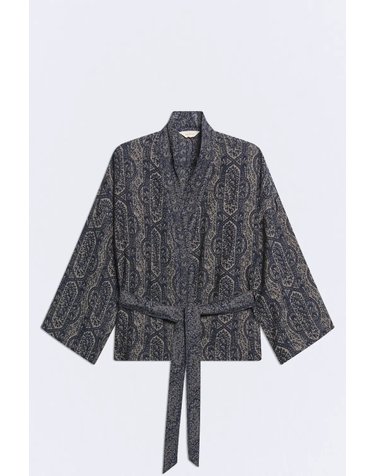 에세오에세 페이즐리 자카드 기모노 자켓 305617-1160 BLUE PAISLEY