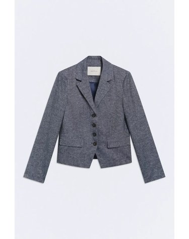 에세오에세 린넨 혼방 슬림핏 블레이저 304493-1210 NAVY MELANGE