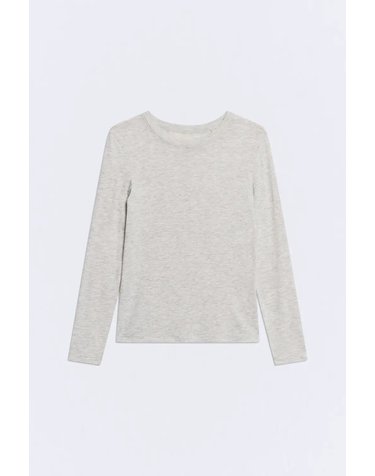 에세오에세 울 혼방 라운드넥 긴팔 티셔츠 305271-1090 GRIS MELANGE