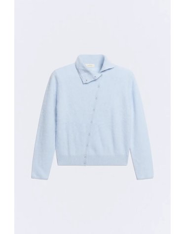 에세오에세 비대칭 칼라 메리노 울 가디건 305292-1070 LIGHT BLUE