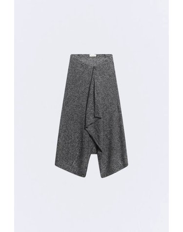 에세오에세 울 혼방 플루이드 미디 스커트 305458-1090 GREY TWEED