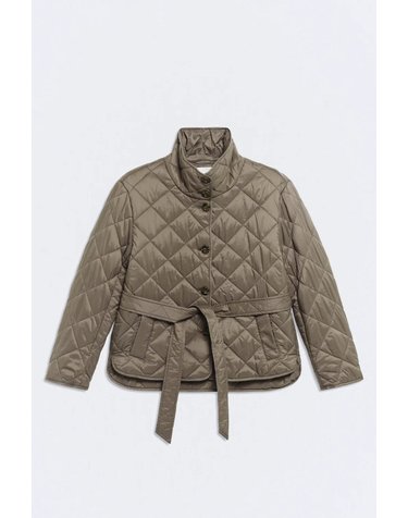 에세오에세 하이넥 벨트 퀼팅 자켓 305436-1060 KHAKI