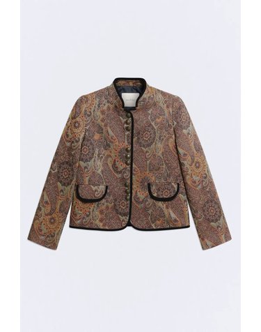 에세오에세 페이즐리 자카드 크롭 자켓 305584-1160 KHAKI PAISLEY