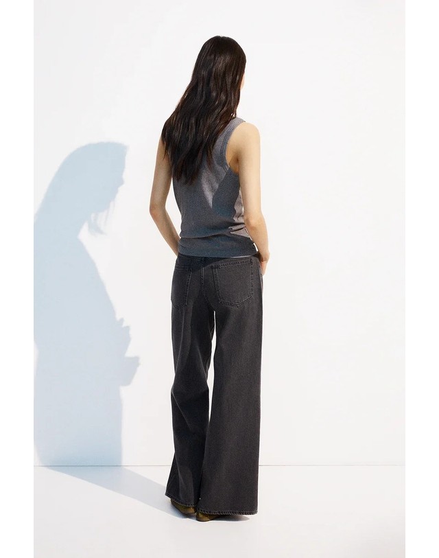 에쎄오에쎄 에세오에세 골지 코튼 라운드넥 탱크탑 305275-1090 GRIS VIGORE 그레이 착용컷