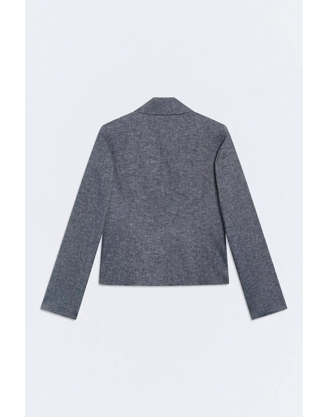 에쎄오에쎄 에세오에세 린넨 혼방 슬림핏 블레이저 304493-1210 NAVY MELANGE 네이비 착용컷