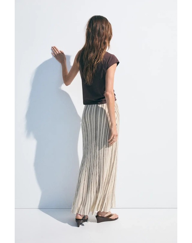 에쎄오에쎄 에세오에세 스트라이프 롱 스커트 304950-1170 STRIPES 멀티컬러 착용컷