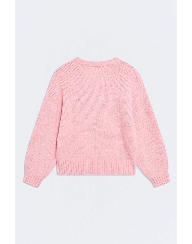 에쎄오에쎄 에세오에세 탈착 하이넥 울 니트 스웨터 305590-1030 DUSTY ROSE 핑크 착용컷