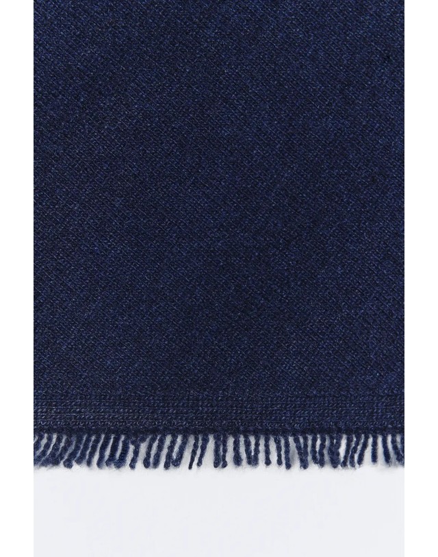 에쎄오에쎄 에세오에세 울 캐시미어 혼방 스카프 305200-1070 ROYAL BLUE 블루 착용컷