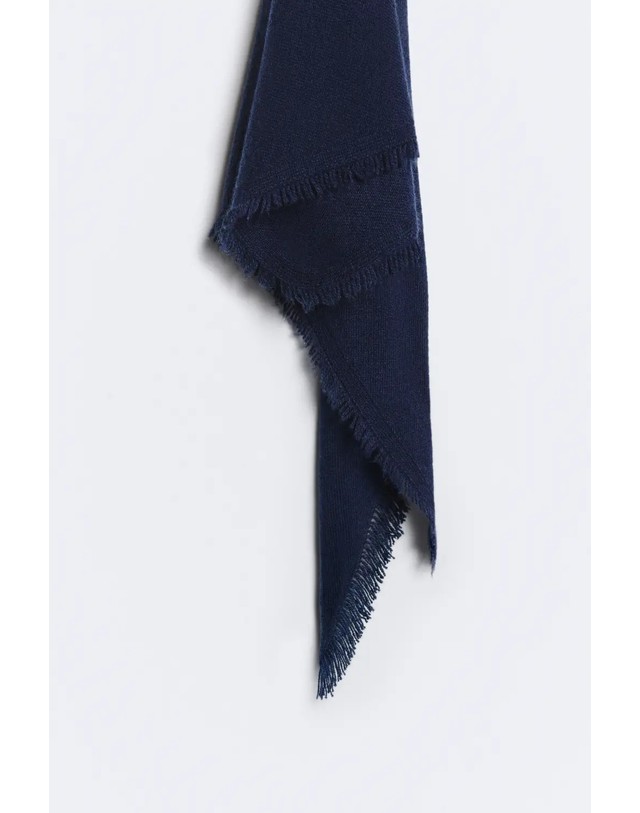에쎄오에쎄 에세오에세 울 캐시미어 혼방 스카프 305200-1070 ROYAL BLUE 블루 착용컷