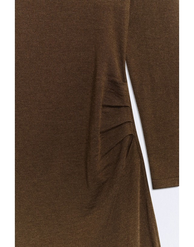 에쎄오에쎄 에세오에세 보트넥 니트 미디 원피스 305521-1060 KHAKI 카키 착용컷