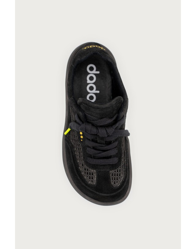 다다 다다 메시 디테일 로우탑 스니커즈 soho-mesh-black BLACK 블랙 착용컷