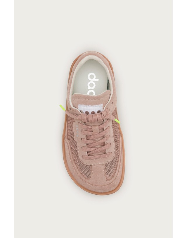 다다 다다 메시 디테일 로우탑 스니커즈 soho-mesh-blush VANILLA 베이지 착용컷