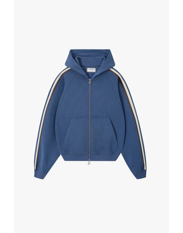 누드프로젝트 박시핏 자카드 후드 집업 6987 BLUE