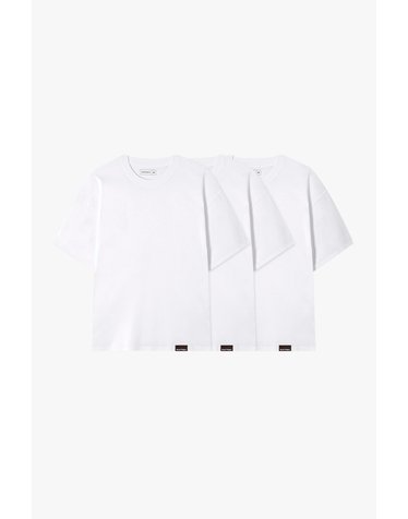누드프로젝트 코튼 크루넥 반팔 티셔츠 3팩 5264 WHITE