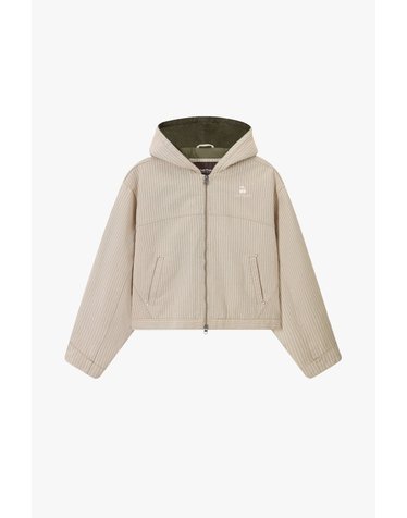 누드프로젝트 박시핏 캔버스 후드 워커 자켓 6788 BEIGE