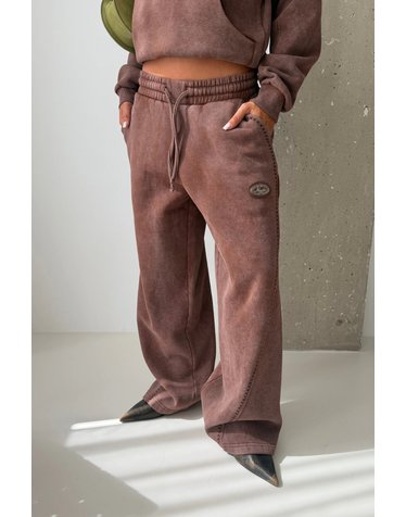 누드프로젝트 워시드 로고 트레이닝 팬츠 7054 BROWN