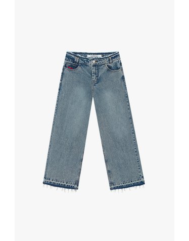 누드프로젝트 워시드 배기핏 체리 자수 청바지 6487 LIGHT BLUE