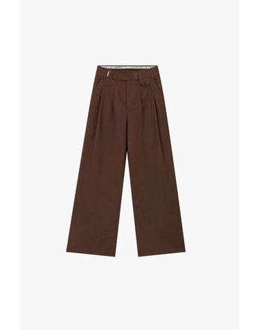 누드프로젝트 브라운 플리츠 치노 와이드 팬츠 6156 BROWN