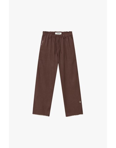 누드프로젝트 린넨 루즈핏 드로스트링 팬츠 6197 BROWN