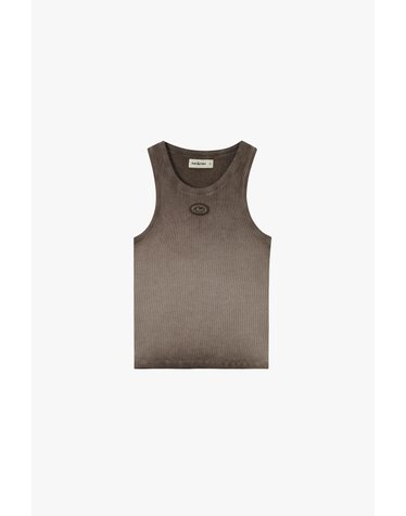 누드프로젝트 워시드 골지 민소매 탱크탑 6686 BROWN