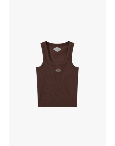 누드프로젝트 슬림핏 골지 민소매 탱크탑 7030 BROWN