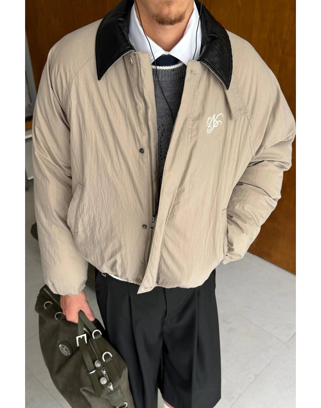 누드 프로젝트 누드프로젝트 브레이드 칼라 패딩 봄버 자켓 6783 BEIGE 베이지 착용컷