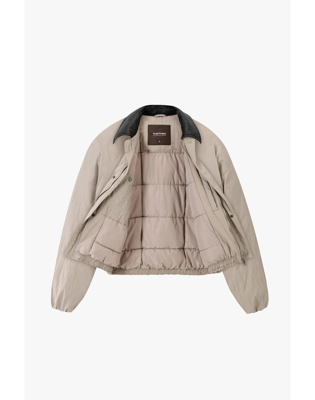 누드 프로젝트 누드프로젝트 브레이드 칼라 패딩 봄버 자켓 6783 BEIGE 베이지 착용컷
