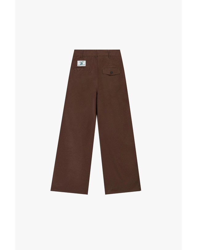 누드 프로젝트 누드프로젝트 브라운 플리츠 치노 와이드 팬츠 6156 BROWN 착용컷