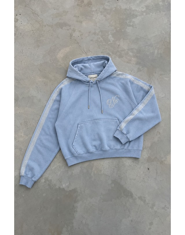 누드 프로젝트 누드프로젝트 스크립트 캥거루 포켓 후디 7159 LIGHT BLUE 블루 착용컷