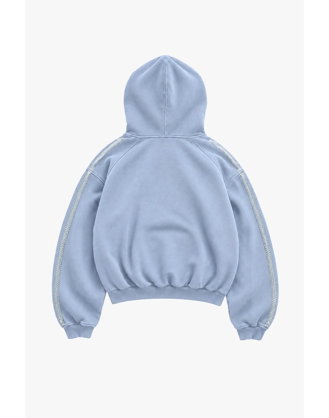 누드 프로젝트 누드프로젝트 스크립트 캥거루 포켓 후디 7159 LIGHT BLUE 블루 착용컷