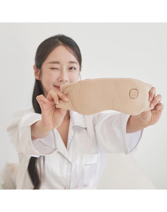 비타그램 비타그램 USB 충전식 무선 온열 수면안대 눈마사지기 아이워머 + 파우치 착용컷