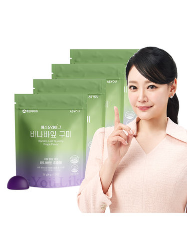 애즈유라이크 혈당관리 혈당상승억제 바나바잎 구미 4개