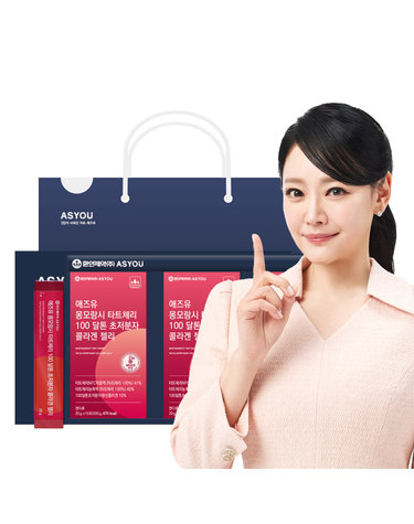 애즈유 몽모랑시 100달톤 타트체리 초저분자 피쉬콜라겐 젤리(15포 3개입) 선물세트