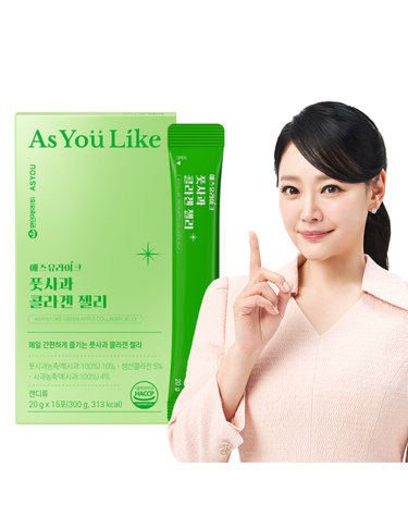 애즈유라이크 300달톤 풋사과 민트 초저분자 피쉬 콜라겐 젤리 15포 1개