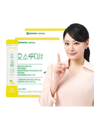 애즈유 레몬 소화효소 분말스틱 효소투미 레몬 30포 2개